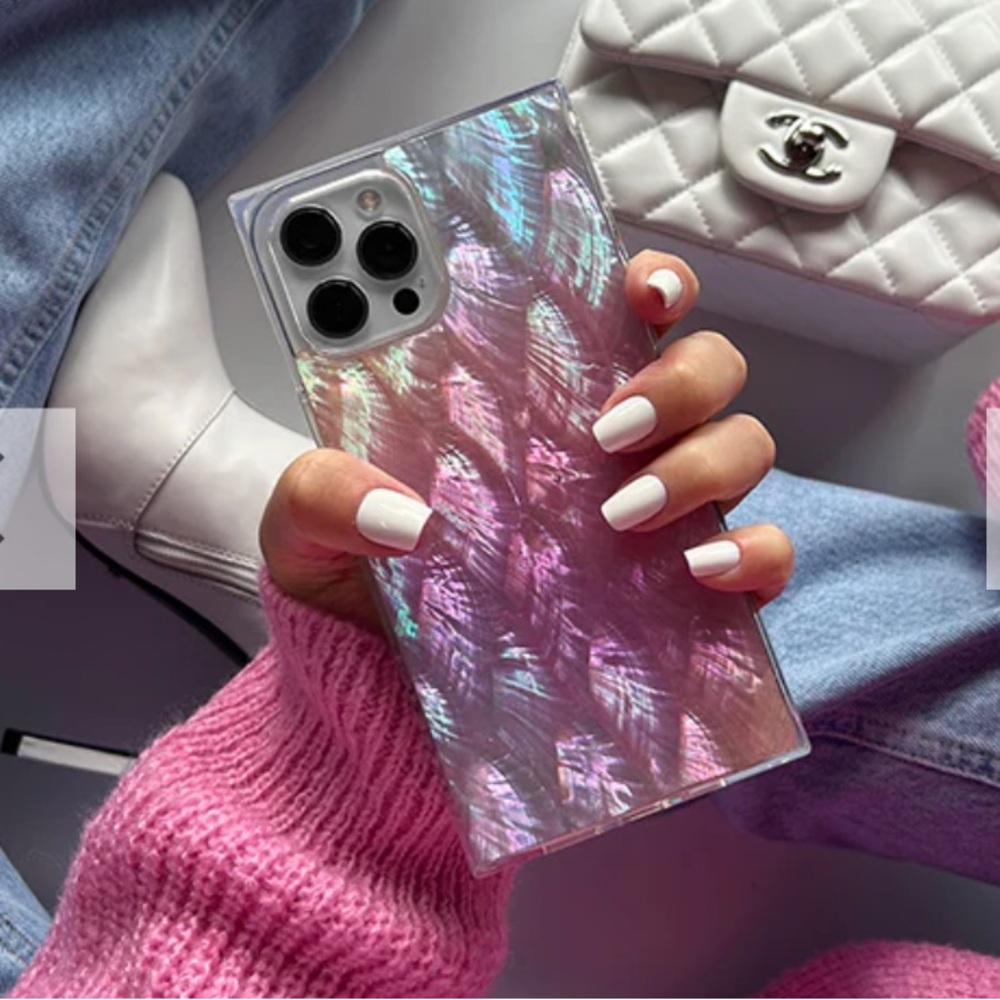 FLAUNt- SQUARE® Pink Mother of Pearl Case (Taylor swift version) iPhone 11 Pro